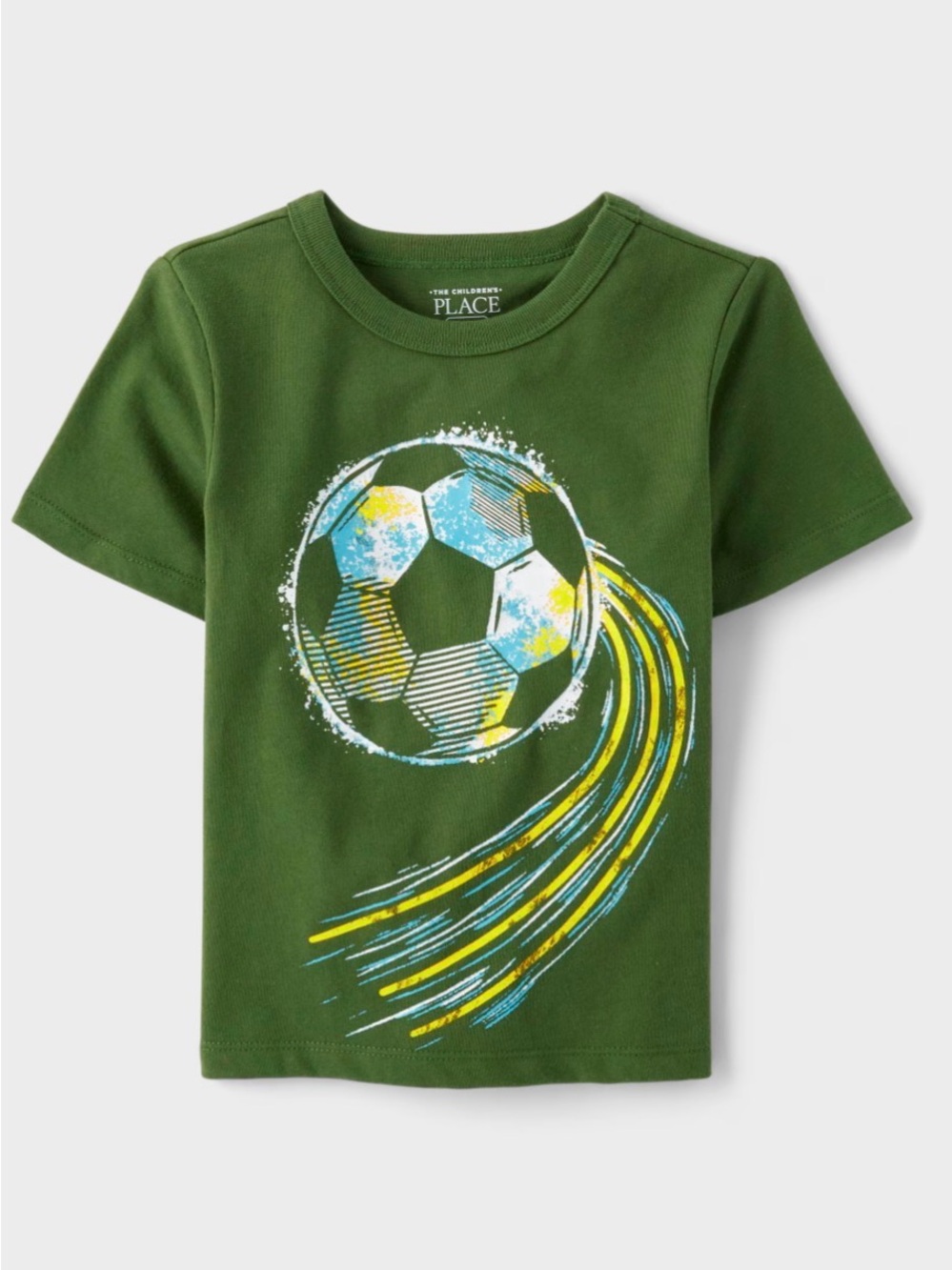 The Children's Place Green Soccer Graphic, Size: 12-18 Months